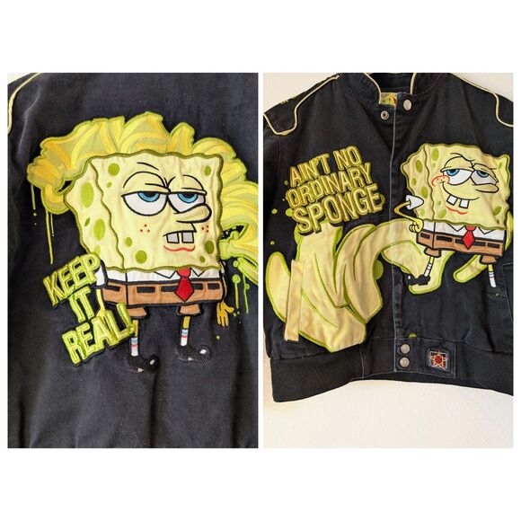 JH Design SpongeBob SquarePants Kids Jacket Nickelodeon Graphic Black - Picture 8 of 10